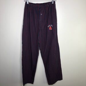 Mens College Concepts Navy plaid Boston Red Sox cotton poly pajama pants size L